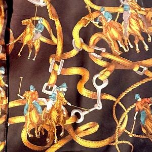 Vintage polo match silk vest